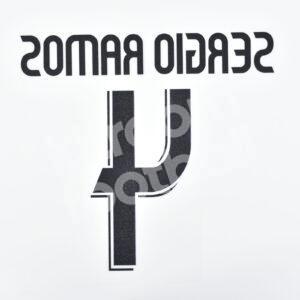 2006-07 Real Madrid Home Name Number Set #4 SERGIO RAMOS Repro - Image 3