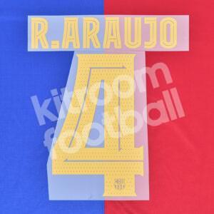 2024-25 Fc Barcelona Home Name Number Set #4 Ronald ARAUJO UCL Repro