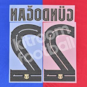 2024-25 Fc Barcelona Home Name Number Set #22 GUNDOGAN UCL Repro - Image 3