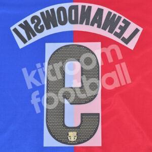 2024-25 Fc Barcelona Home Name Number Set #9 LEWANDOWSKI La Liga Repro - Image 3