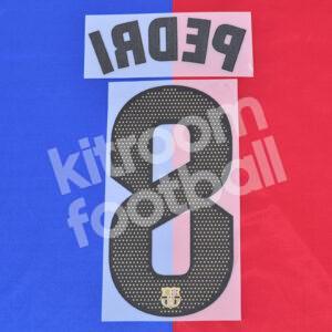2024-25 Fc Barcelona Home Name Number Set #8 PEDRI La Liga Repro - Image 3