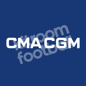 Olympique Marseille CMA CGM Sponsor Patch White Repro - Image 1