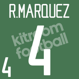 2003 Gold Cup Mexico Home Name Number Set #4 Rafa MARQUEZ Repro
