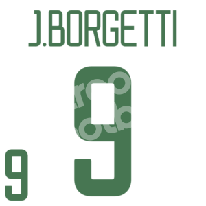 2003 Gold Cup Mexico Away Name Number Set #9 Jared BORGETTI Repro