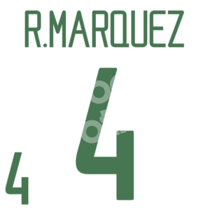 2003 Gold Cup Mexico Away Name Number Set #4 Rafa MARQUEZ Repro