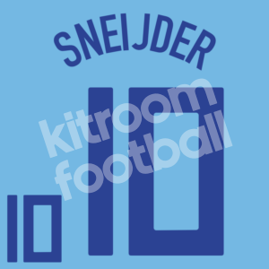 UEFA Euro 2008 Holland Netherlands Away Name Set Number #10 SNEIJDER Repro