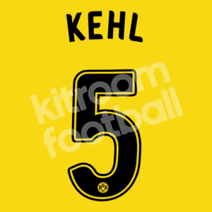 2007-10 Borussia Dortmund Home Name Number Set #5 KEHL Repro
