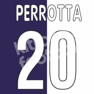 2003-04 Chievo Verona Away Name Number Set #20 PERROTTA Repro