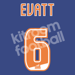 2012-13 Blackpool Third Name Number Set #6 EVATT Championship Repro