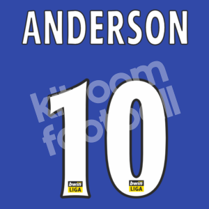 2006-07 FC Porto Home Name Set #10 ANDERSON Liga NOS Bwin Repro - Image 1