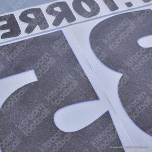 2000-01 Atletico Madrid Home Name Number Set #35 Fernando TORRES Debut Repro - Image 4