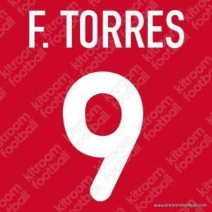 2001-02 Atletico Madrid Away Name Set #9 Fernando TORRES (Repro)