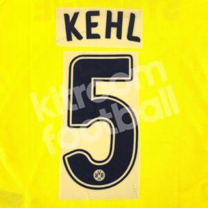 2007-10 Borussia Dortmund Home Name Number Set #5 KEHL Repro - Image 3