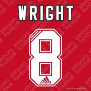 1993-94 Arsenal Home Name Set #8 WRIGHT (Repro)