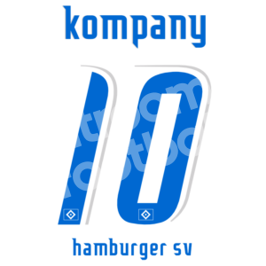 2006-07 Hamburger SV Home Name Number Set #10 KOMPANY Repro - Image 1