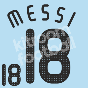 2008-09 Argentina Home Name Number Set #18 MESSI Repro