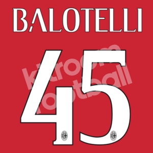 2015-16 AC Milan Home Name Number Set #45 BALOTELLI Repro