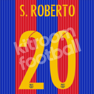 2015-17 Barcelona Home Name Number Set  #20 Sergi ROBERTO Repro - Image 1