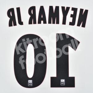2019-20 PSG Paris Third Name Number Set #10 NEYMAR JR League One Repro - Image 3