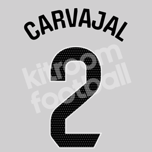 2024-25 Real Madrid Home Name Number Set #2 CARVAJAL La Liga Repro - Image 1