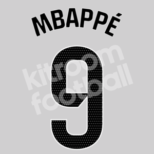 2024-25 Real Madrid Home Name Number Set #9 MBAPPÉ La Liga Repro