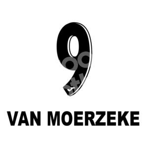 2022-24 Lokeren Home Name Number Set #9 VAN MOERZEKE Repro