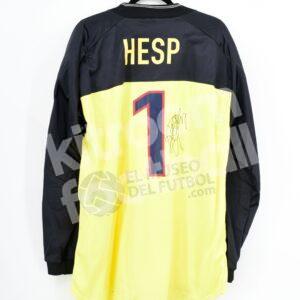 1999-00 Barcelona Goalkeeper Shirt #1 HESP Match Worn Signed
