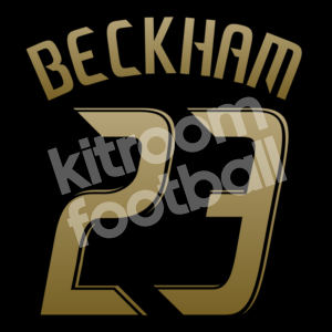 2011-12 Los Angeles Galaxy MLS Major League Soccer Third Name Set #23 BECKHAM (Repro) - Image 1