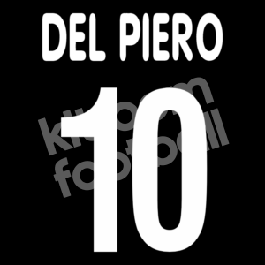 2001-02 Juventus Away Name Number Set #10 DEL PIERO Repro