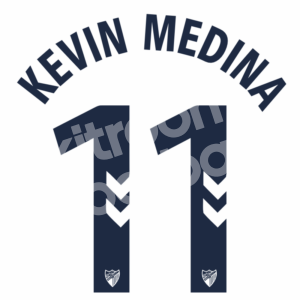 2023-24 Malaga CF Home Name Set #11 KEVIN MEDINA (Repro)