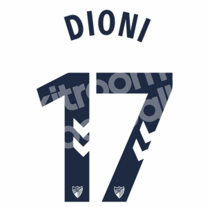 2023-24 Málaga CF Home Name Number Set #17 DIONI Repro