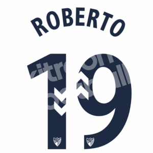 2023-24 Málaga CF Home Name Number Set #19 ROBERTO Repro