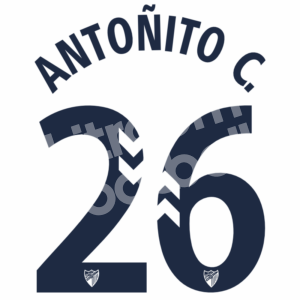 2023-24 Málaga CF Home Name Number Set #26 ANTOÑITO Cordero Repro