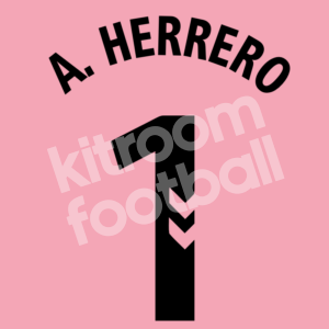 2023-24 Málaga CF Black Name Number Set #1 Alfonso HERRERO Cordero Repro
