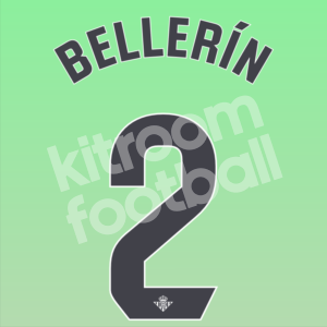 2023-24 Real Betis Forevergreen Name Number Set #2 BELLERÍN Repro