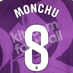 2023-24 Real Valladolid Away Name Number Set #8 MONCHU Repro - Image 1