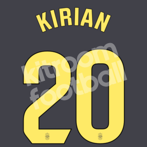 2023-24 UD Las Palmas Third Name Number Set #20 KIRIAN Repro