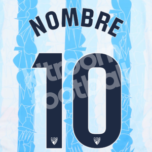 2024-25 Málaga CF Home Name Number Set Repro (Dorsal Nombre y Numero Primera Equipacion)
