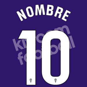 2024-25 Cordoba CF Away Name Number Set Repro (Dorsal Nombre y Numero Segunda Equipacion) - Image 1