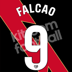 2023-24 Rayo Vallecano Away Name Number Set #9 FALCAO Repro (Dorsal Nombre y Numero)