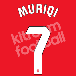 2023-24 Mallorca Home Name Number Set #7 MURIQI Repro