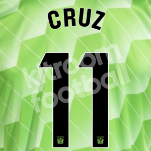 2023-24 Leganes Away Name Number Set #11 CRUZ Repro