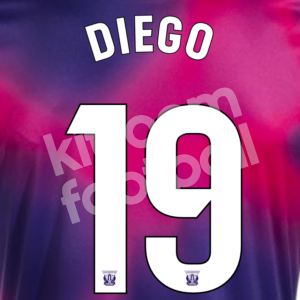 2023-24 Leganes Third Name Number Set #19 DIEGO Repro - Image 1