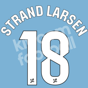 2023-24 Celta Vigo Home Name Number Set #18 STRAND LARSEN Repro