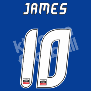 2012-13 FC Porto Home Name Set #10 JAMES Liga Portugal Repro - Image 1