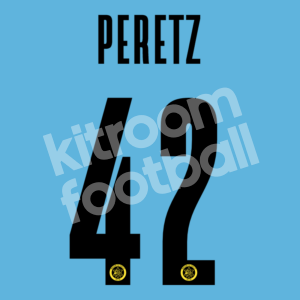 2022-23 Maccabi Tel Aviv Fouth Name Number Set #42 PERETZ Repro - Image 1