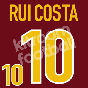 1998-99 Portugal Home Name Number Set #10 RUI COSTA Repro