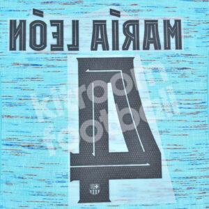 2023-24 Barcelona Third Name Number Set #4 MARÍA LEON Repro - Image 3