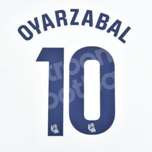 2023-24 Real Sociedad Home Name Number Set #10 OYARZABAL Repro