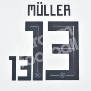 FIFA World Cup 2018 Germany Home Name Number Set #13 MULLER Repro